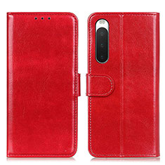 Handytasche Stand Schutzhülle Flip Leder Hülle M07L für Sony Xperia 10 IV Rot