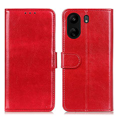 Handytasche Stand Schutzhülle Flip Leder Hülle M07L für Xiaomi Poco C65 Rot