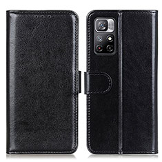 Handytasche Stand Schutzhülle Flip Leder Hülle M07L für Xiaomi Poco M4 Pro 5G Schwarz