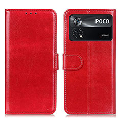 Handytasche Stand Schutzhülle Flip Leder Hülle M07L für Xiaomi Poco X4 Pro 5G Rot