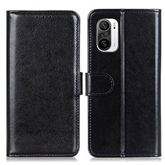 Handytasche Stand Schutzhülle Flip Leder Hülle M07L für Xiaomi Redmi K40 5G Schwarz