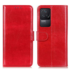 Handytasche Stand Schutzhülle Flip Leder Hülle M07L für Xiaomi Redmi K50 5G Rot