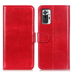 Handytasche Stand Schutzhülle Flip Leder Hülle M07L für Xiaomi Redmi Note 10 Pro 4G Rot