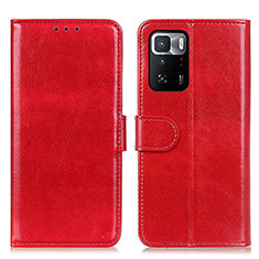 Handytasche Stand Schutzhülle Flip Leder Hülle M07L für Xiaomi Redmi Note 10 Pro 5G Rot