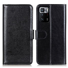 Handytasche Stand Schutzhülle Flip Leder Hülle M07L für Xiaomi Redmi Note 10 Pro 5G Schwarz