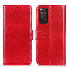 Handytasche Stand Schutzhülle Flip Leder Hülle M07L für Xiaomi Redmi Note 11 4G (2022) Rot