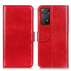 Handytasche Stand Schutzhülle Flip Leder Hülle M07L für Xiaomi Redmi Note 11 Pro 4G Rot