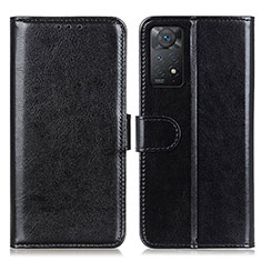 Handytasche Stand Schutzhülle Flip Leder Hülle M07L für Xiaomi Redmi Note 11 Pro 4G Schwarz