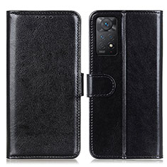 Handytasche Stand Schutzhülle Flip Leder Hülle M07L für Xiaomi Redmi Note 11 Pro 5G Schwarz