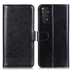 Handytasche Stand Schutzhülle Flip Leder Hülle M07L für Xiaomi Redmi Note 11S 4G Schwarz