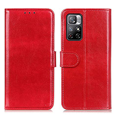 Handytasche Stand Schutzhülle Flip Leder Hülle M07L für Xiaomi Redmi Note 11T 5G Rot