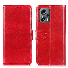 Handytasche Stand Schutzhülle Flip Leder Hülle M07L für Xiaomi Redmi Note 11T Pro+ Plus 5G Rot