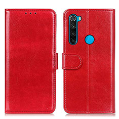 Handytasche Stand Schutzhülle Flip Leder Hülle M07L für Xiaomi Redmi Note 8 (2021) Rot
