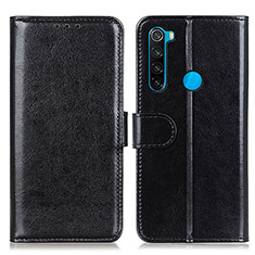 Handytasche Stand Schutzhülle Flip Leder Hülle M07L für Xiaomi Redmi Note 8 (2021) Schwarz