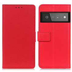 Handytasche Stand Schutzhülle Flip Leder Hülle M08L für Google Pixel 6 Pro 5G Rot