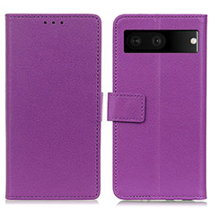 Handytasche Stand Schutzhülle Flip Leder Hülle M08L für Google Pixel 7 5G Violett