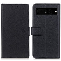 Handytasche Stand Schutzhülle Flip Leder Hülle M08L für Google Pixel 7 Pro 5G Schwarz