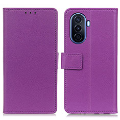 Handytasche Stand Schutzhülle Flip Leder Hülle M08L für Huawei Enjoy 50 Violett