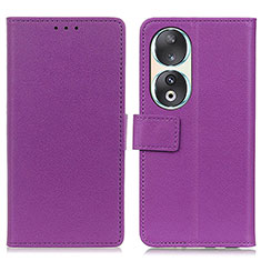 Handytasche Stand Schutzhülle Flip Leder Hülle M08L für Huawei Honor 90 5G Violett