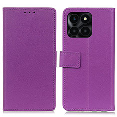 Handytasche Stand Schutzhülle Flip Leder Hülle M08L für Huawei Honor X6a Violett