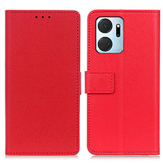 Handytasche Stand Schutzhülle Flip Leder Hülle M08L für Huawei Honor X7a Rot