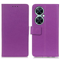 Handytasche Stand Schutzhülle Flip Leder Hülle M08L für Huawei Nova 11i Violett