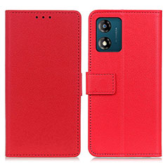 Handytasche Stand Schutzhülle Flip Leder Hülle M08L für Motorola Moto E13 Rot