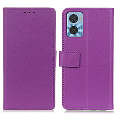 Handytasche Stand Schutzhülle Flip Leder Hülle M08L für Motorola Moto E22 Violett