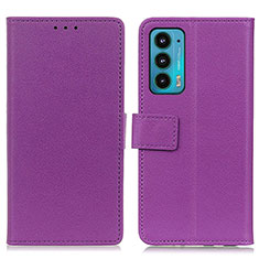 Handytasche Stand Schutzhülle Flip Leder Hülle M08L für Motorola Moto Edge 20 5G Violett