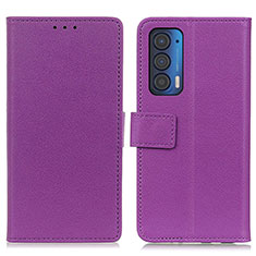 Handytasche Stand Schutzhülle Flip Leder Hülle M08L für Motorola Moto Edge (2021) 5G Violett