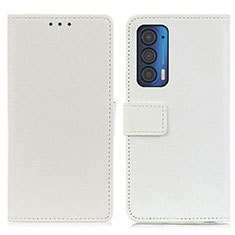 Handytasche Stand Schutzhülle Flip Leder Hülle M08L für Motorola Moto Edge (2021) 5G Weiß