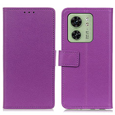 Handytasche Stand Schutzhülle Flip Leder Hülle M08L für Motorola Moto Edge (2023) 5G Violett