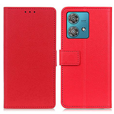 Handytasche Stand Schutzhülle Flip Leder Hülle M08L für Motorola Moto Edge 40 Neo 5G Rot