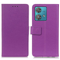 Handytasche Stand Schutzhülle Flip Leder Hülle M08L für Motorola Moto Edge 40 Neo 5G Violett