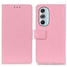 Handytasche Stand Schutzhülle Flip Leder Hülle M08L für Motorola Moto Edge Plus (2022) 5G Rosa