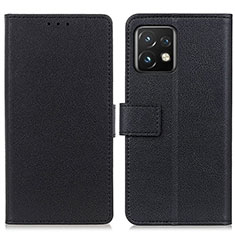 Handytasche Stand Schutzhülle Flip Leder Hülle M08L für Motorola Moto Edge Plus (2023) 5G Schwarz