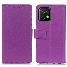 Handytasche Stand Schutzhülle Flip Leder Hülle M08L für Motorola Moto Edge Plus (2023) 5G Violett