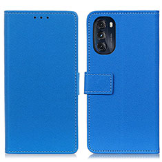 Handytasche Stand Schutzhülle Flip Leder Hülle M08L für Motorola Moto G 5G (2022) Blau