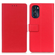 Handytasche Stand Schutzhülle Flip Leder Hülle M08L für Motorola Moto G 5G (2022) Rot
