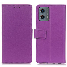 Handytasche Stand Schutzhülle Flip Leder Hülle M08L für Motorola Moto G 5G (2023) Violett