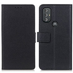 Handytasche Stand Schutzhülle Flip Leder Hülle M08L für Motorola Moto G Power (2022) Schwarz