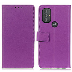 Handytasche Stand Schutzhülle Flip Leder Hülle M08L für Motorola Moto G Power (2022) Violett