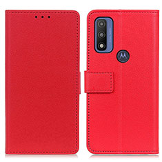 Handytasche Stand Schutzhülle Flip Leder Hülle M08L für Motorola Moto G Pure Rot