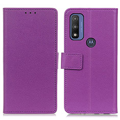 Handytasche Stand Schutzhülle Flip Leder Hülle M08L für Motorola Moto G Pure Violett