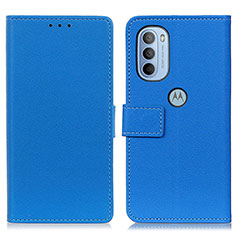 Handytasche Stand Schutzhülle Flip Leder Hülle M08L für Motorola Moto G31 Blau