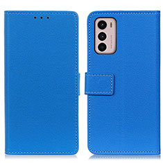 Handytasche Stand Schutzhülle Flip Leder Hülle M08L für Motorola Moto G42 Blau