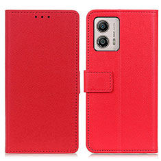 Handytasche Stand Schutzhülle Flip Leder Hülle M08L für Motorola Moto G53 5G Rot