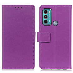 Handytasche Stand Schutzhülle Flip Leder Hülle M08L für Motorola Moto G60 Violett