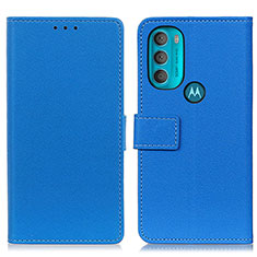 Handytasche Stand Schutzhülle Flip Leder Hülle M08L für Motorola Moto G71 5G Blau