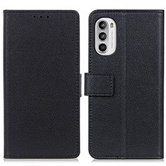 Handytasche Stand Schutzhülle Flip Leder Hülle M08L für Motorola Moto G71s 5G Schwarz